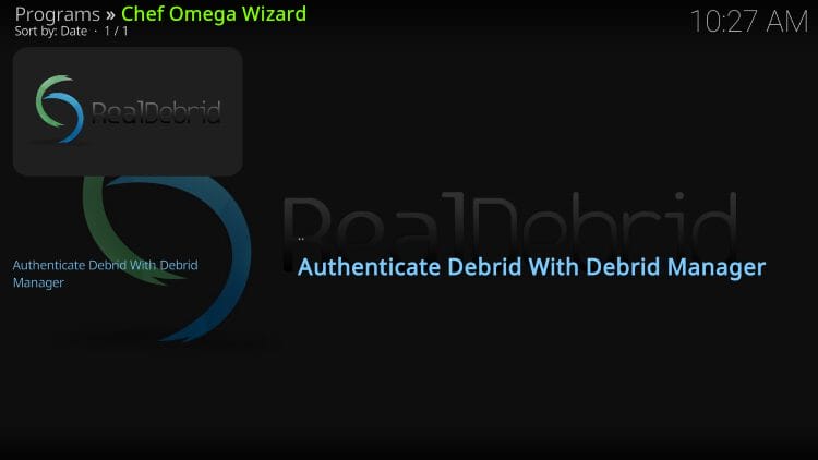 click authenticate