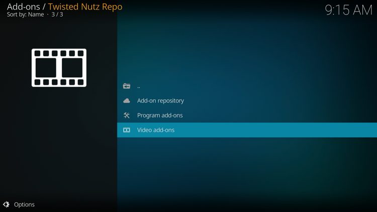 Scroll down and select Video add-ons