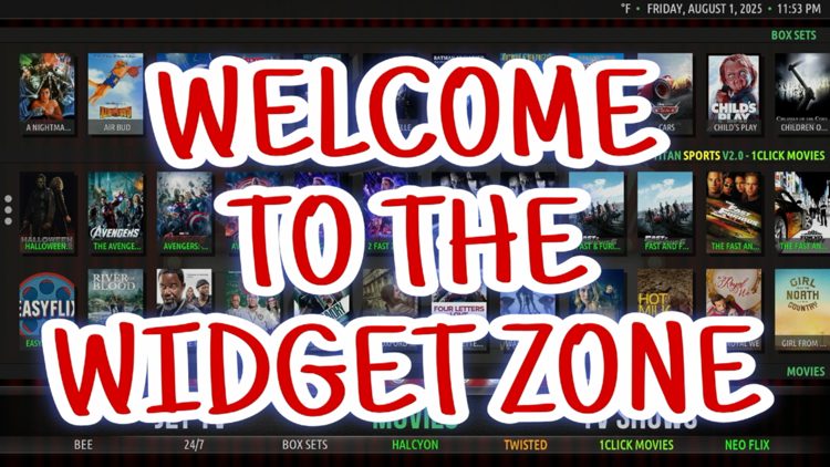 You have successfully installed the Widget Zone build on Kodi.