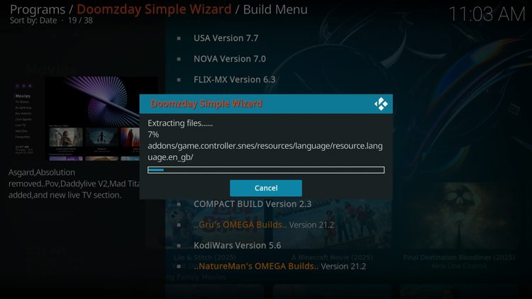 Wait for your build to download.