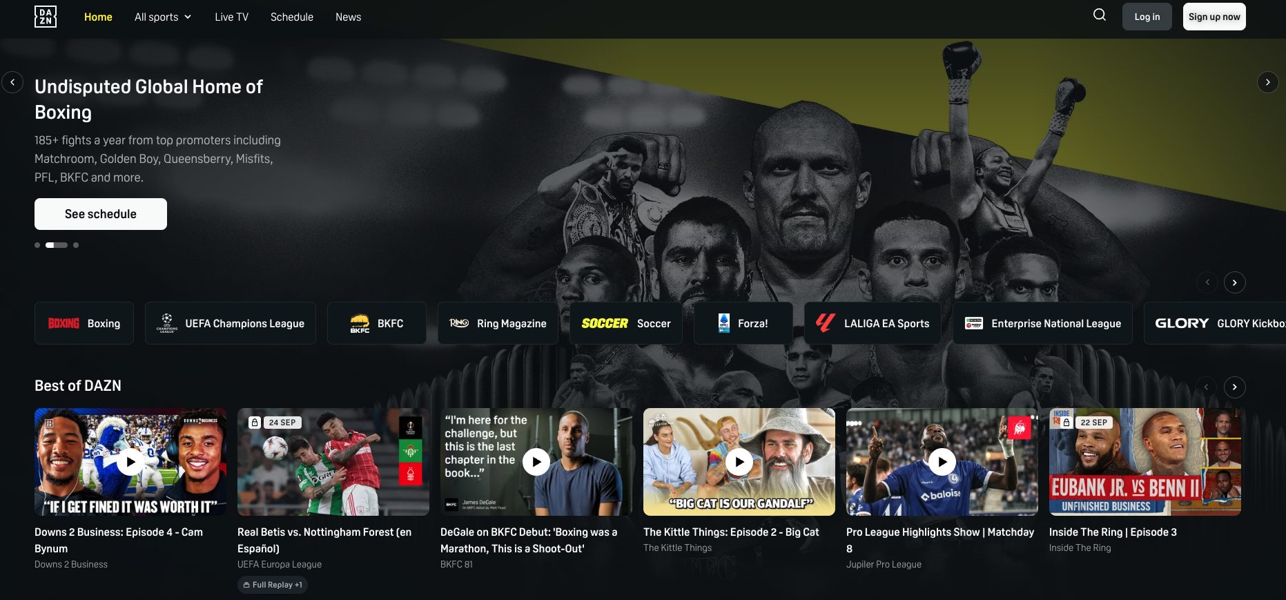 DAZN Website
