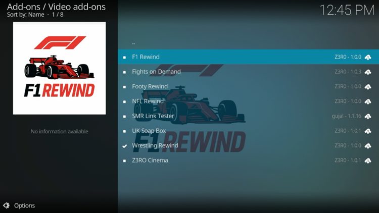 Select F1Â Rewind