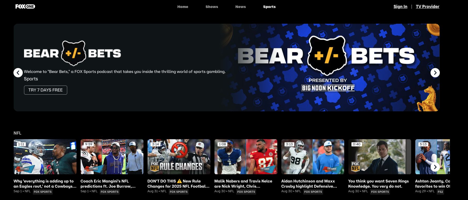 FOX One Website