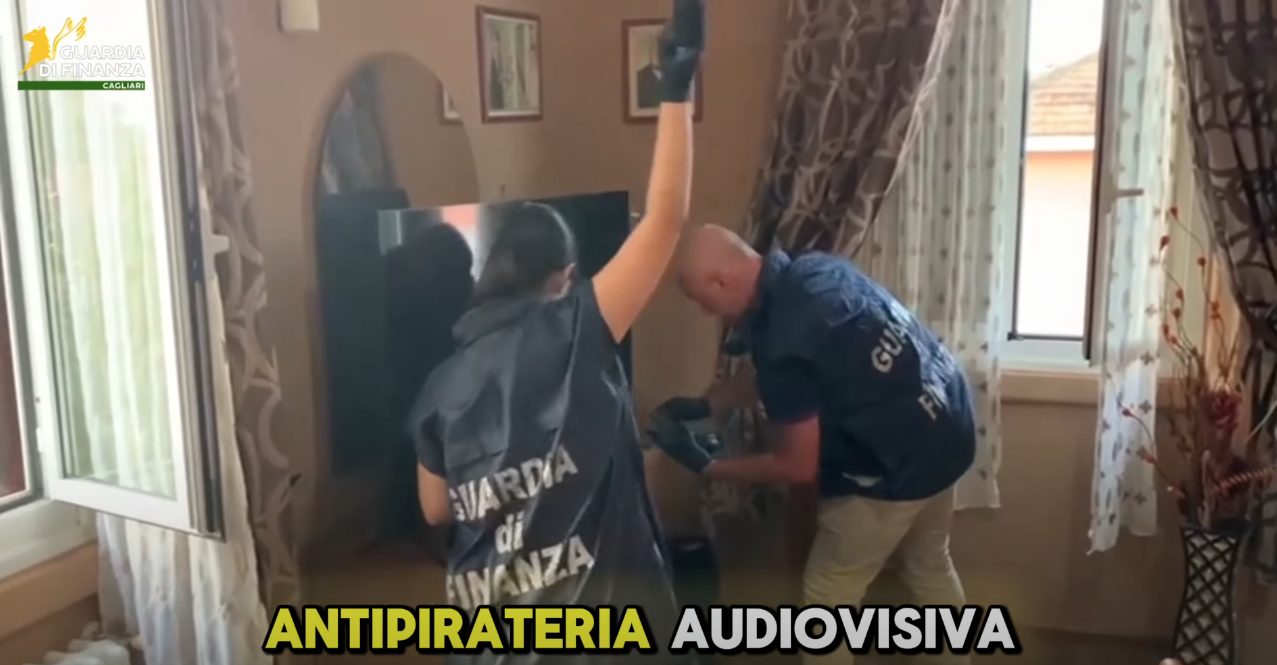 Guardia di Finanza Raiding IPTV Operation