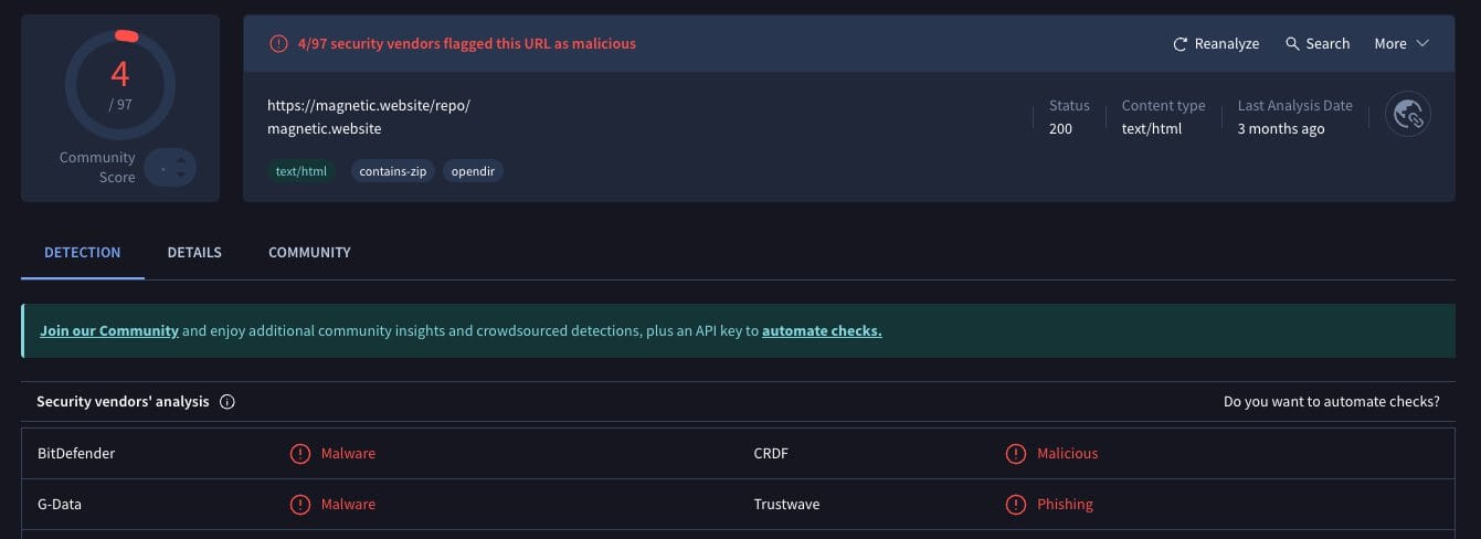 Jet TV Guide VirusTotal Scan