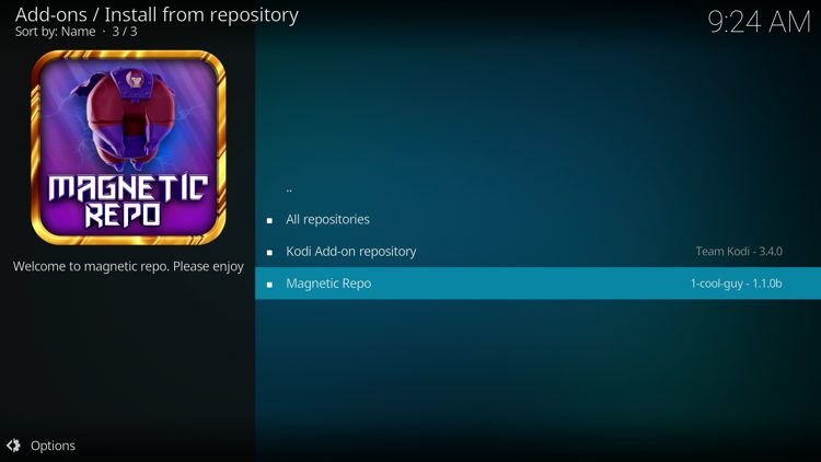 Then select Magnetic Repo