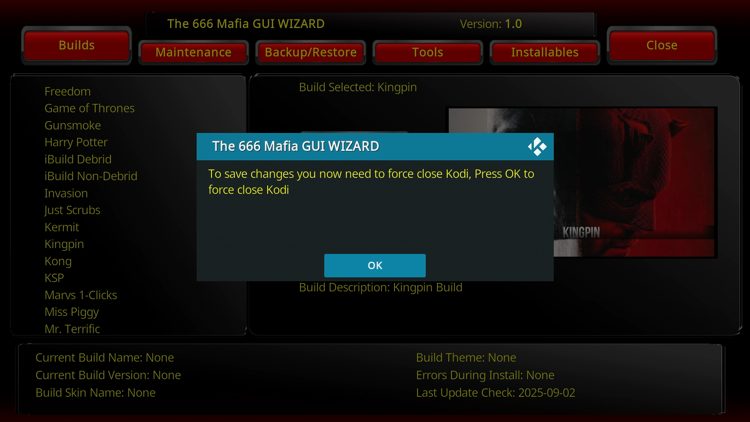 Click OK.