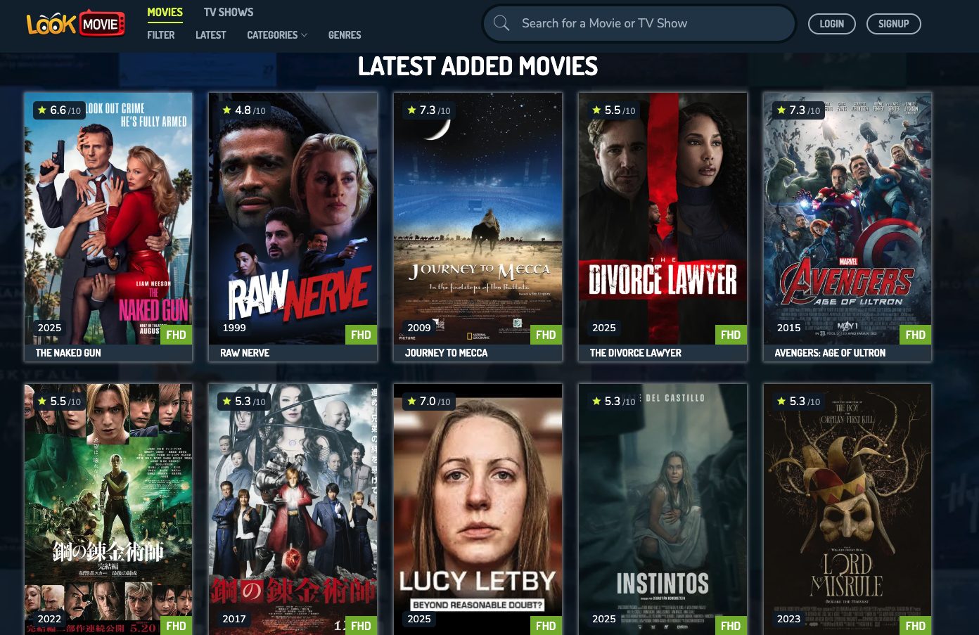 LookMovie Website