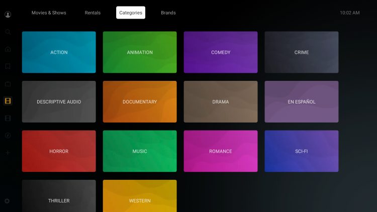 VOD Category options
