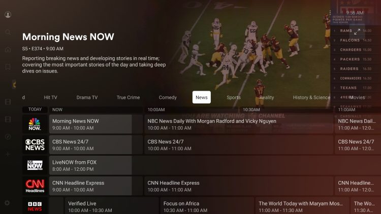 Live TV Categories