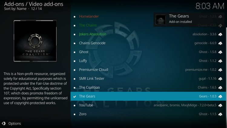 Wait a minute or two for the add-on to fully install
