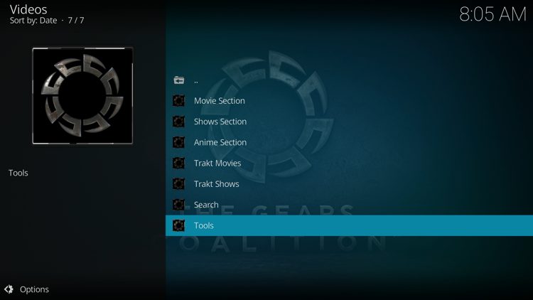 From the main menu, select Tools.