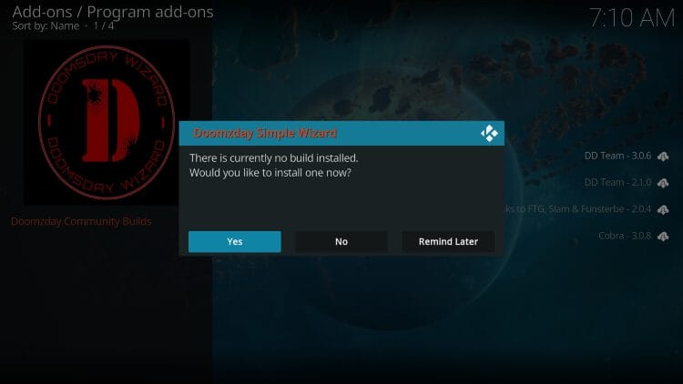 select yes