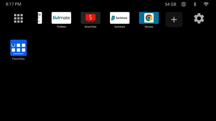 Favorites Screen Ulauncher AM9