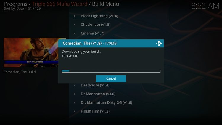 Wait for your build to download.