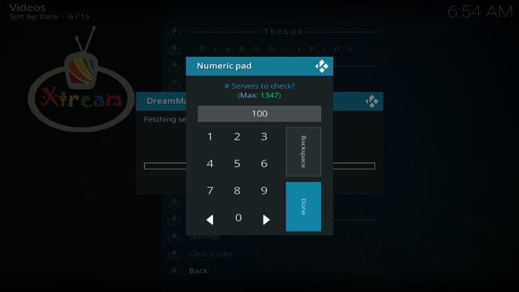 input number of servers to scrape
