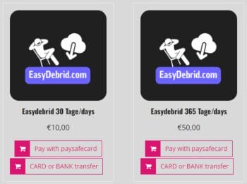 EasyDebrid Cost