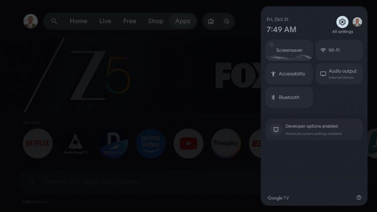 Open Settings