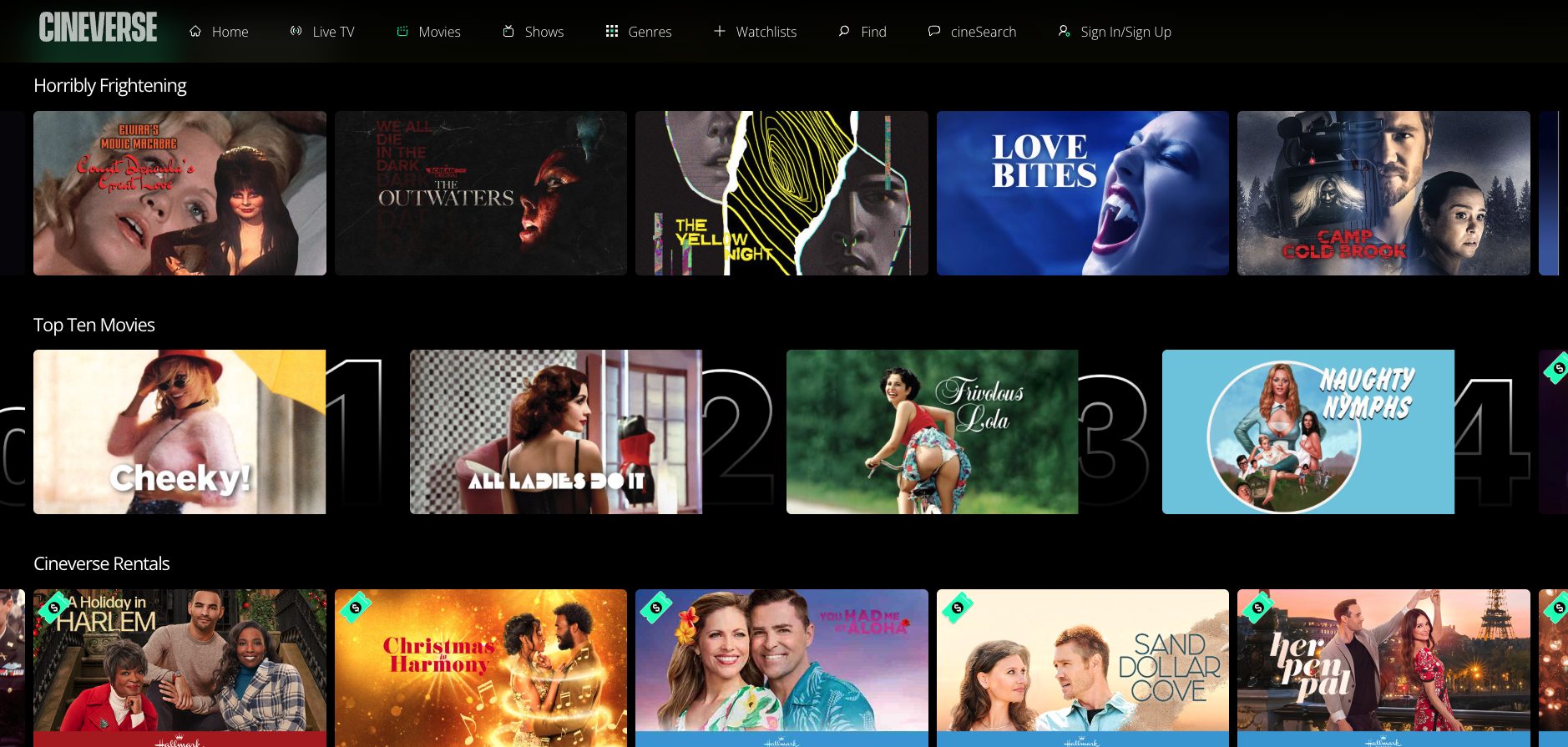 Cineverse Website