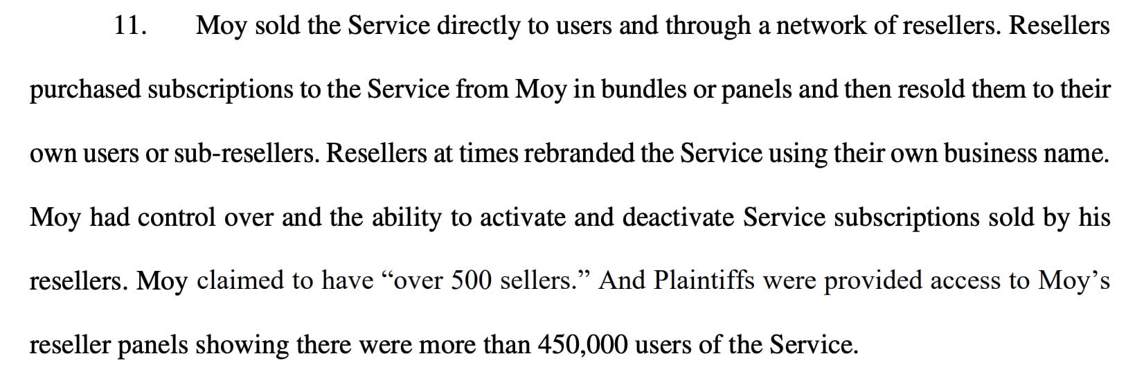 Details from Lawsuit