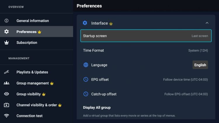 Preferences
