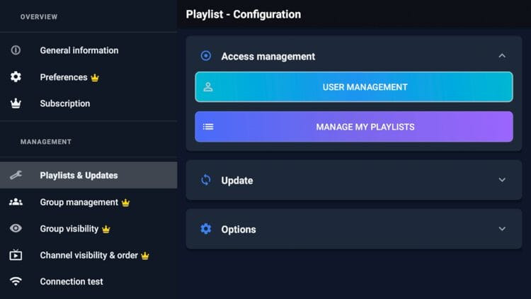 Playlists & Updates