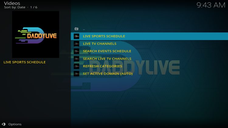 DaddyLive — 1000+ живих каналів і спорт наживо