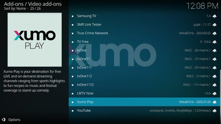 Select XUMO Play