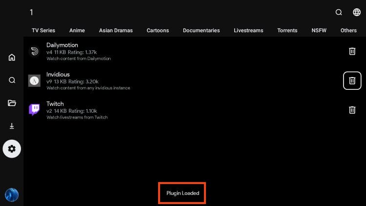 cloudstream extension installed message