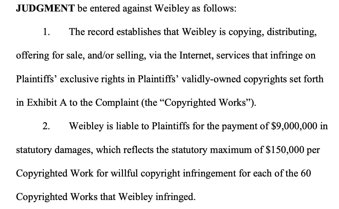 Lawsuit Details for Damages