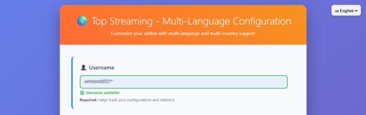 input username