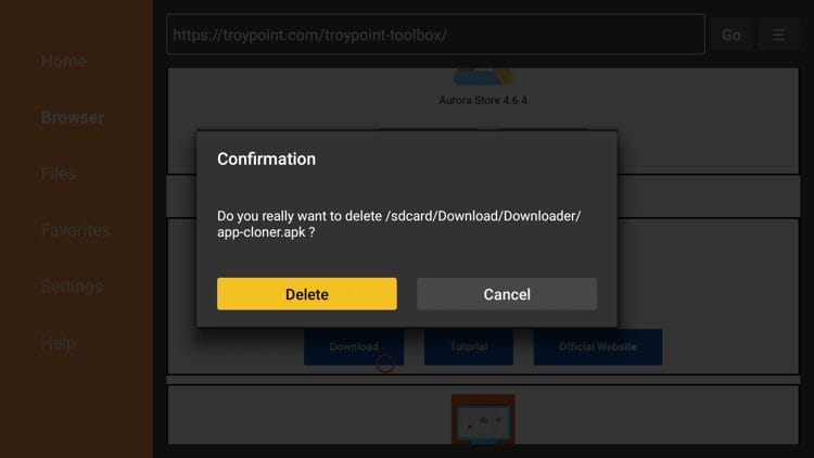 Click Delete again.