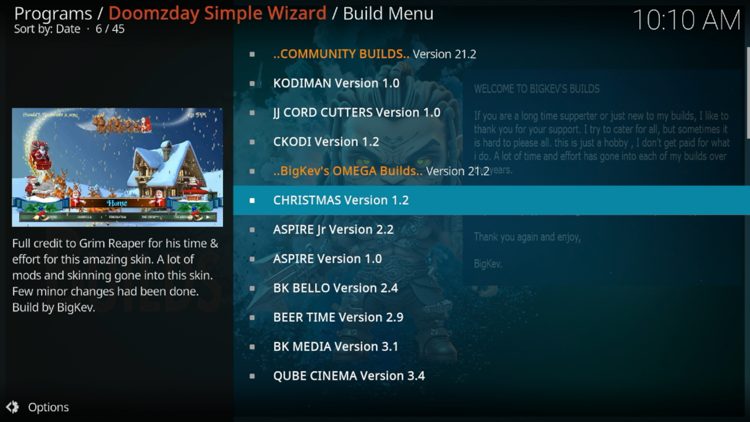 Locate BigKev's Christmas build.
