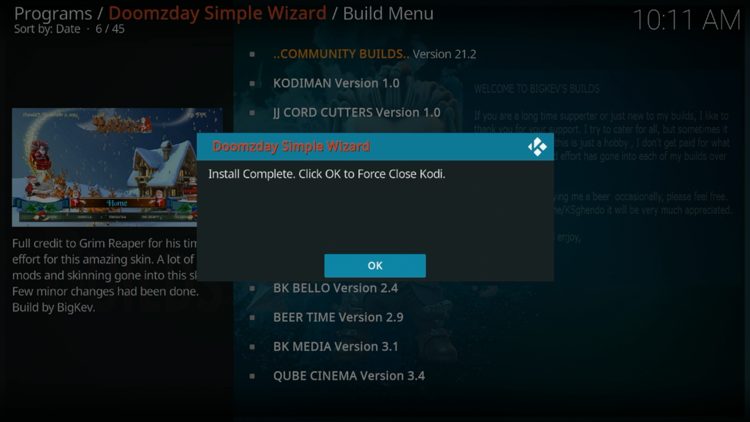 Click OK.