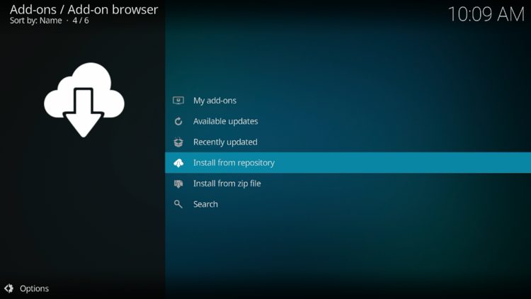 Choose install from repository.