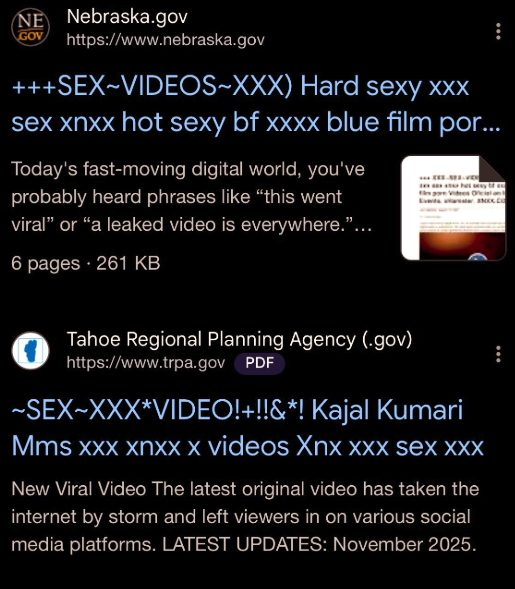 Example of Infected Google Search Results