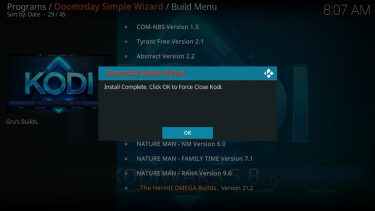 Click OK.