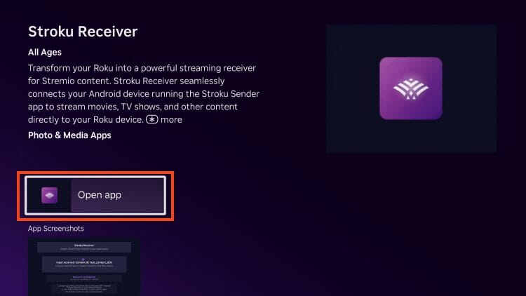 click open app