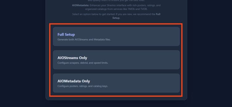 choose your setup style