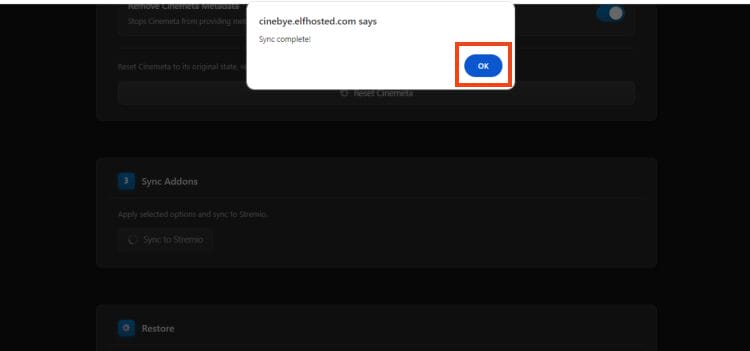 choose ok