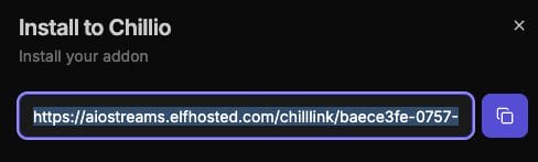 After you click Install, copy this URL to your computer's clipboard.