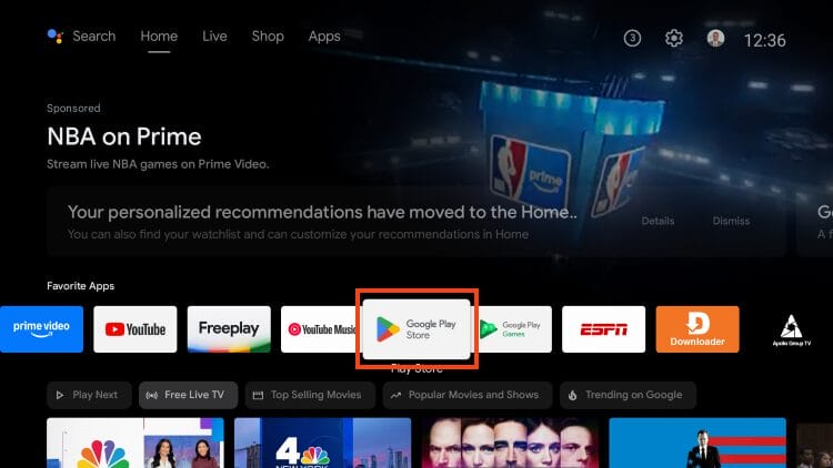 open the google play store