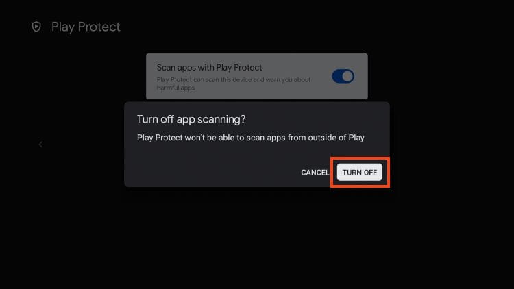 select turn off