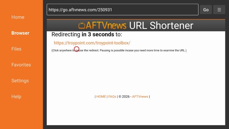 wait for redirect page