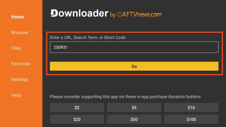 Input TP Toolbox downlaoder code and click go