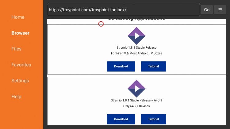Stremio in TROYPOINT Toolbox