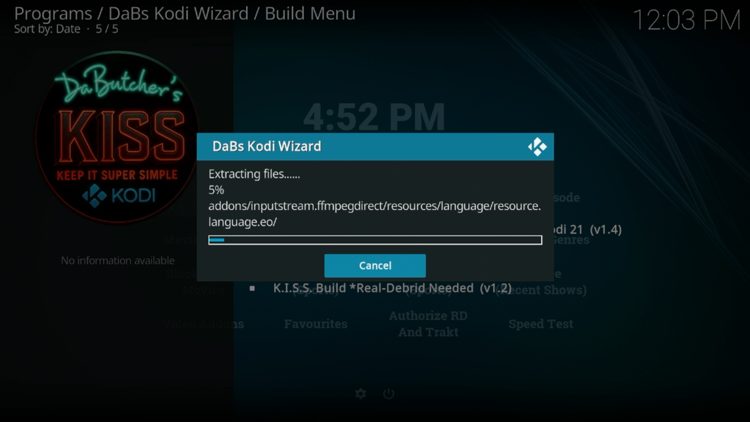 Wait for your build to download.
