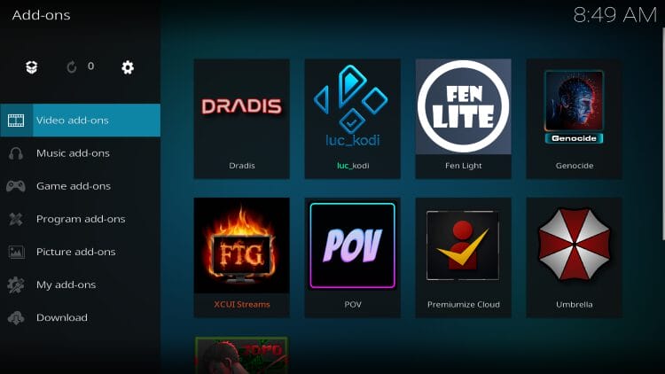 Kodi Addon Lineup