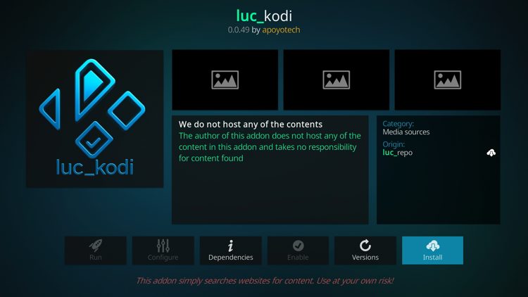 Click Install