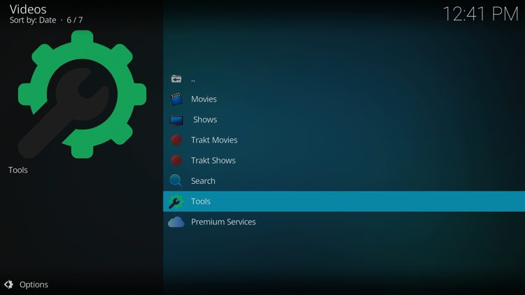 From the main menu, select Tools.